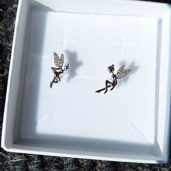 925 Sterling Silver Fairy Earrings - Picture 3 of 8